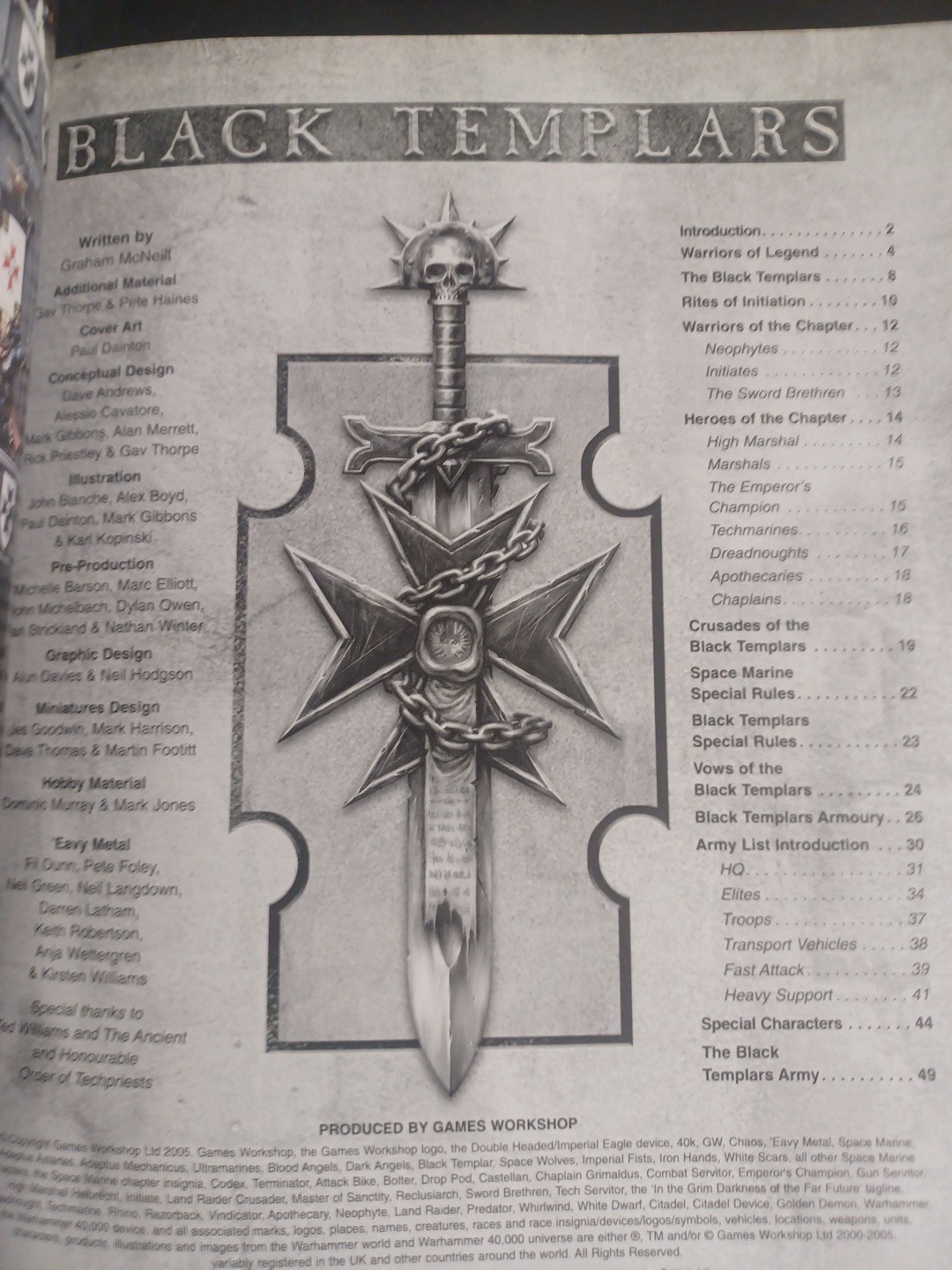 AUTHENTIC Warhammer 40K Black Templars Codex 4th Edition 2005 Games Workshop