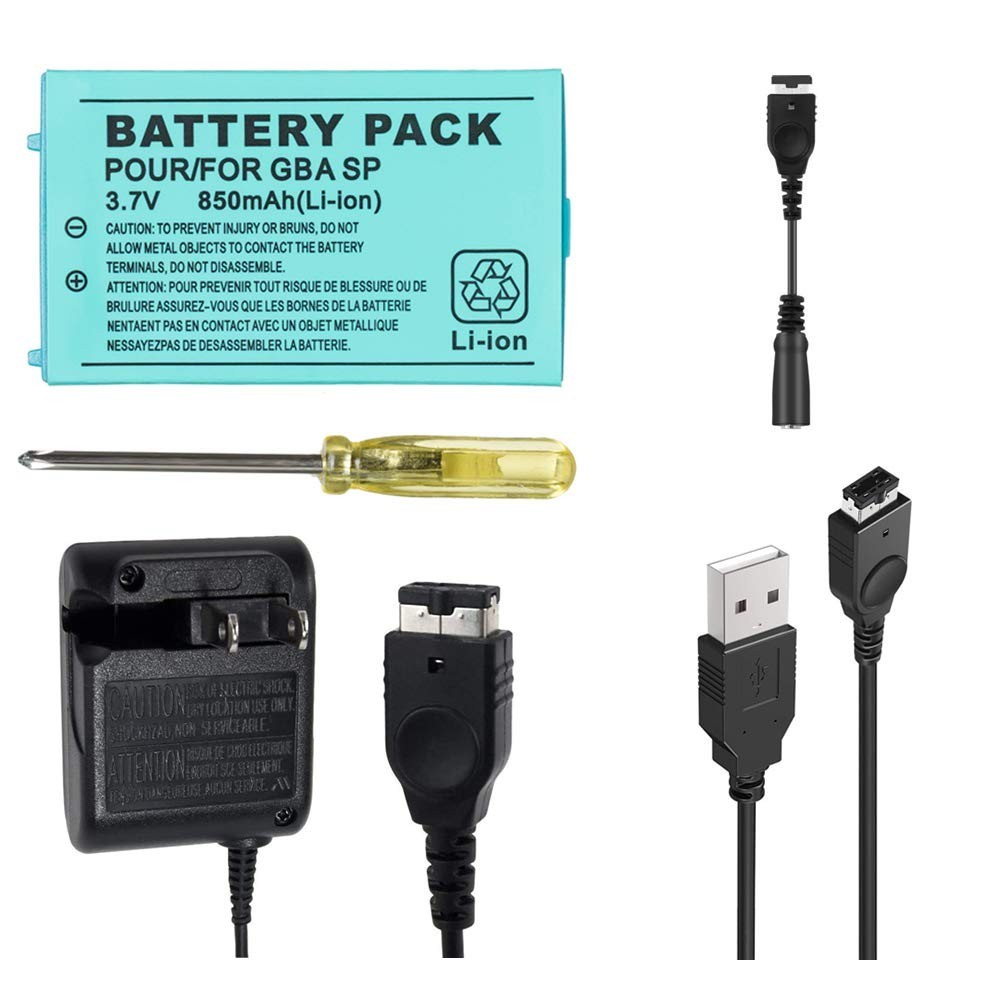 1Pcs Nintendo GBA SP Replacement Battery 850mah 3.7V Rechargeable Lithium Ion