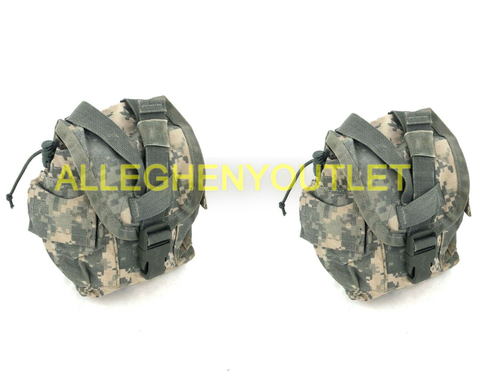 2 ACU 1 Quart Canteen Pouches, Military MOLLE General Purpose GP  USGI VGC / EXC