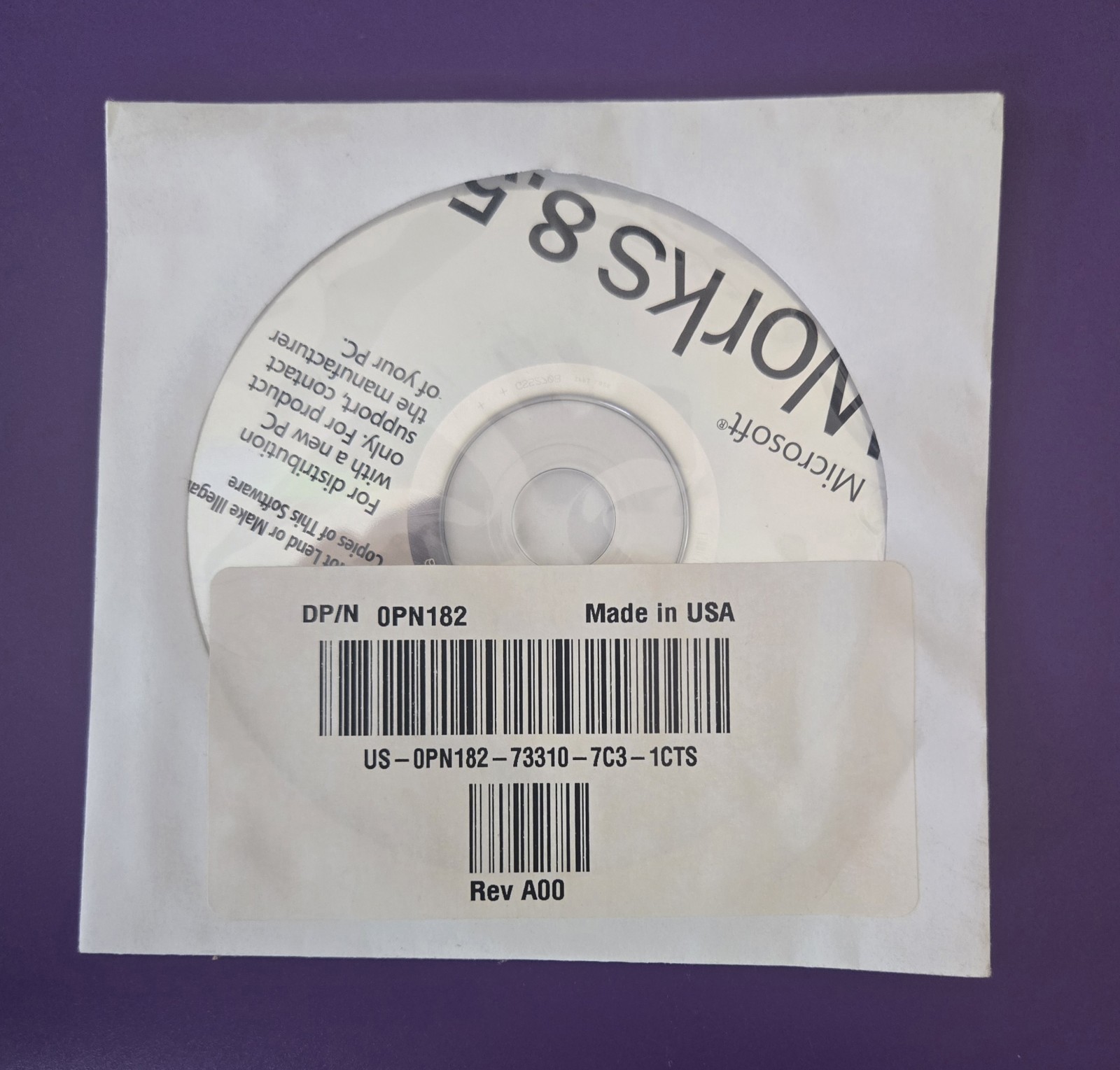 Genuine Microsoft Works 8.5 With Tracking ID & Office 2003 Trial