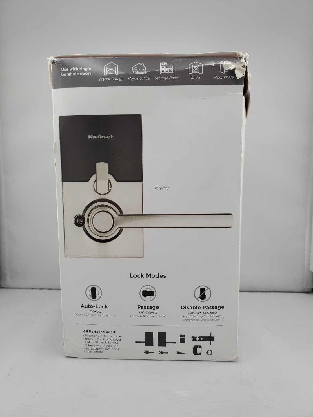 Kwikset SmartCode 917 Electronic Lever Keyless Entry Satin Nickel NE (ECP017618)