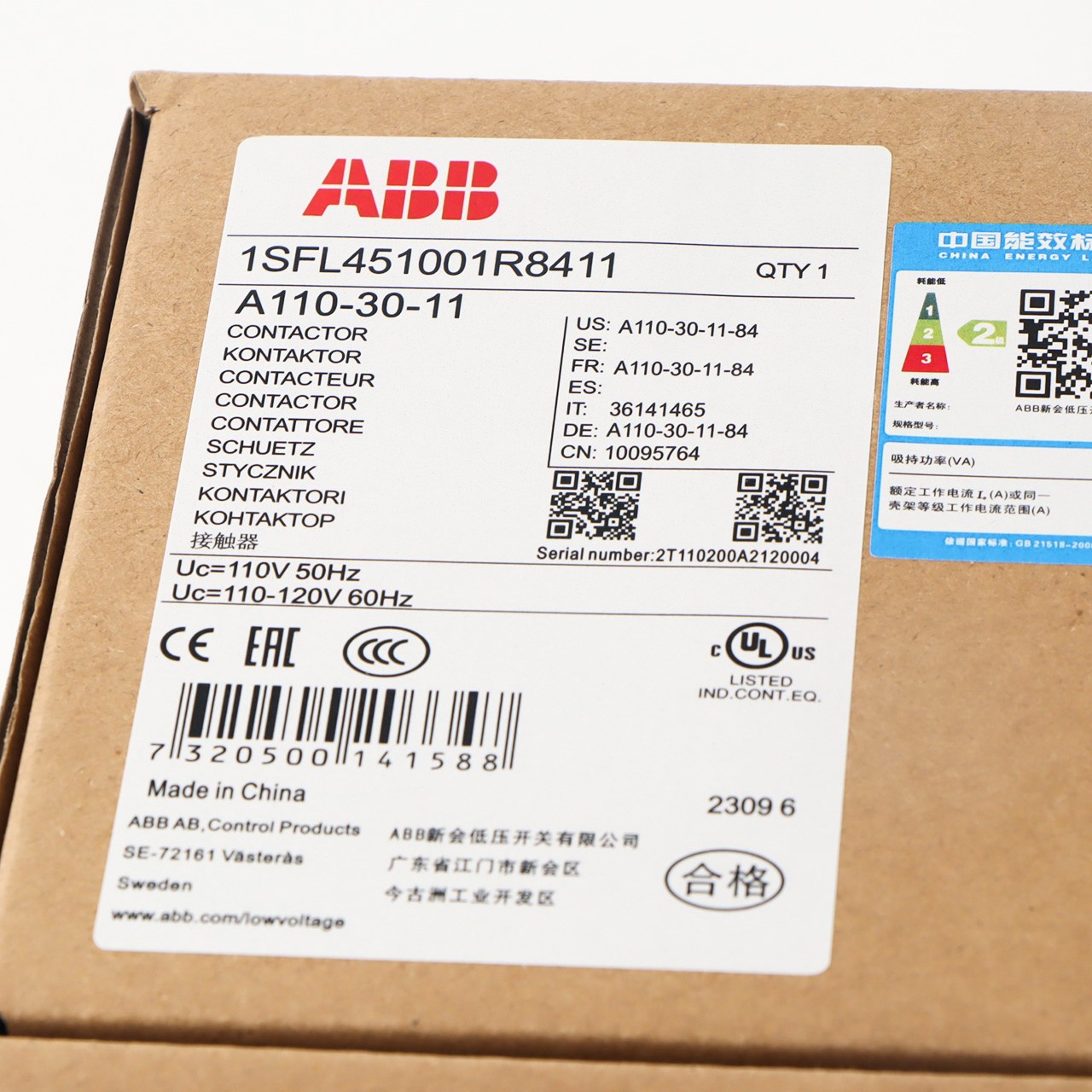 1PCS NEW A110-30-11-84 AC Contactor AC110V