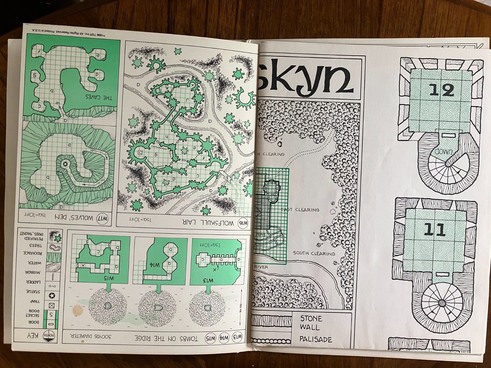 Dungeons & Dragons B10 Night's Dark Terror - Vintage - Map + some counters
