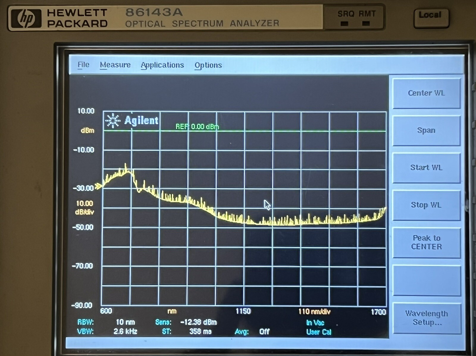Agilent 86143A -006 US38380210 Optical Spectrum Analyzer (OSA)