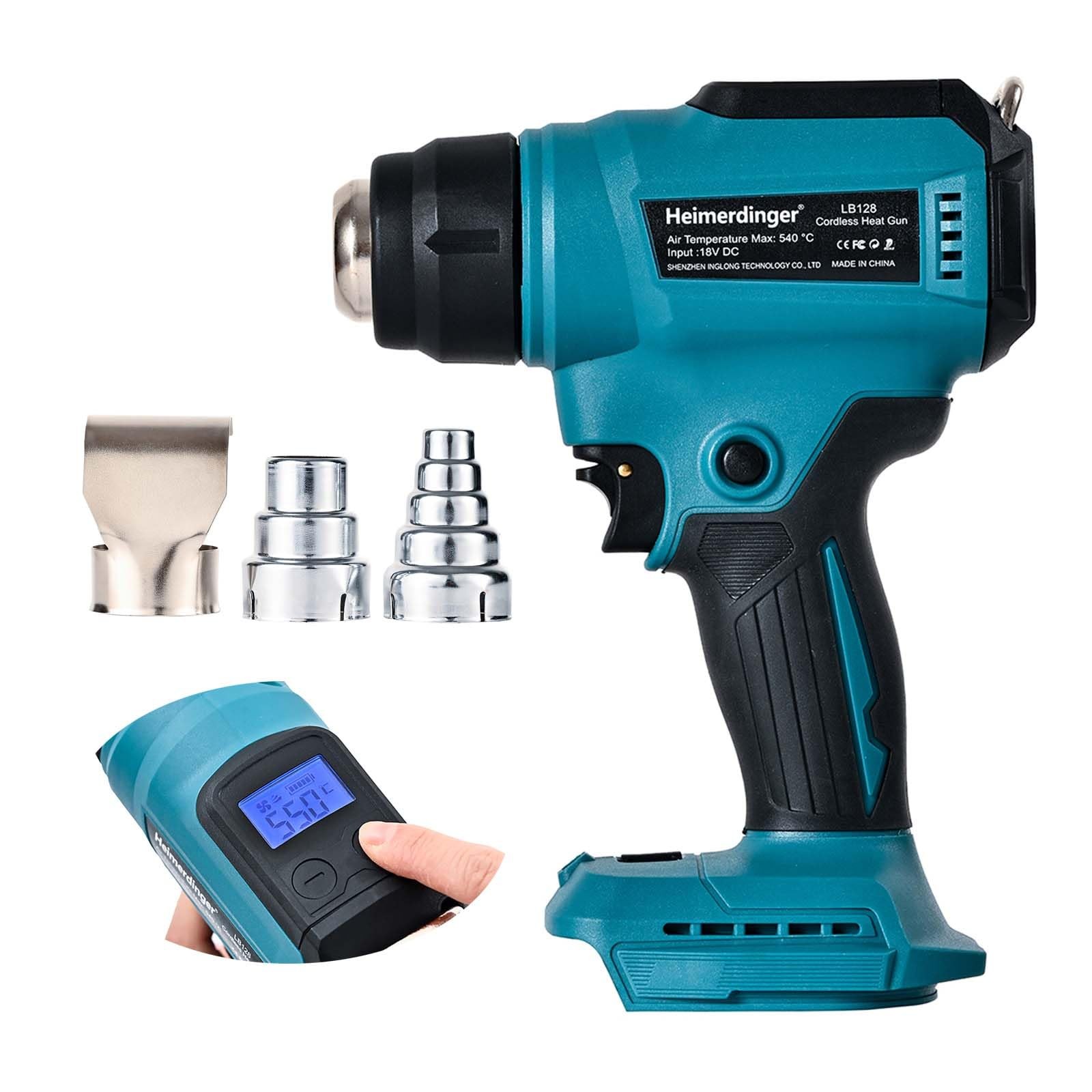 Cordless Heat with Makita 18V Battery, Max 1202°F Heavy Duty Hot with Overloa...