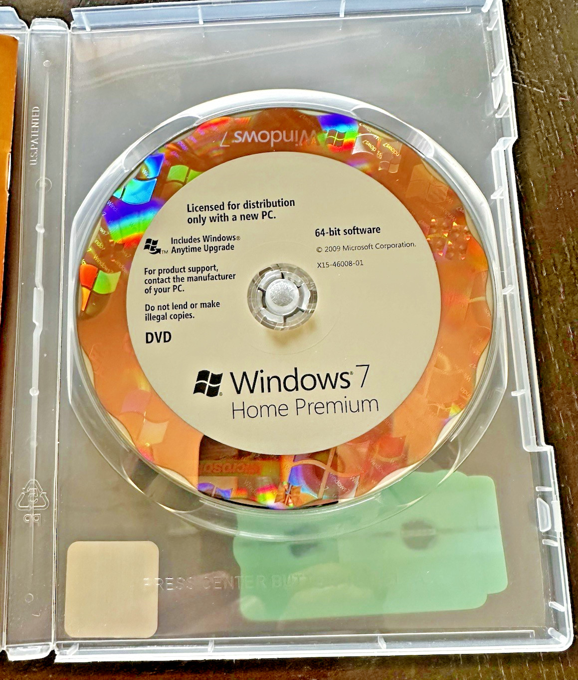 Microsoft Windows 7 Home Premium OEM DVD w/ Product Key 64-bit System Builder