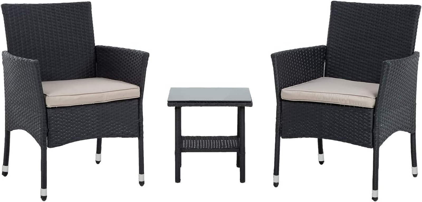 Patio Furniture Set 3 Piece Patio Chair Bistro Set Outdoor Rattan Chairs Wicker