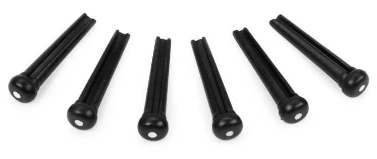 Graph Tech PP-2122-00 TUSQ Traditional Style Bridge Pin Set - Black with 2mm