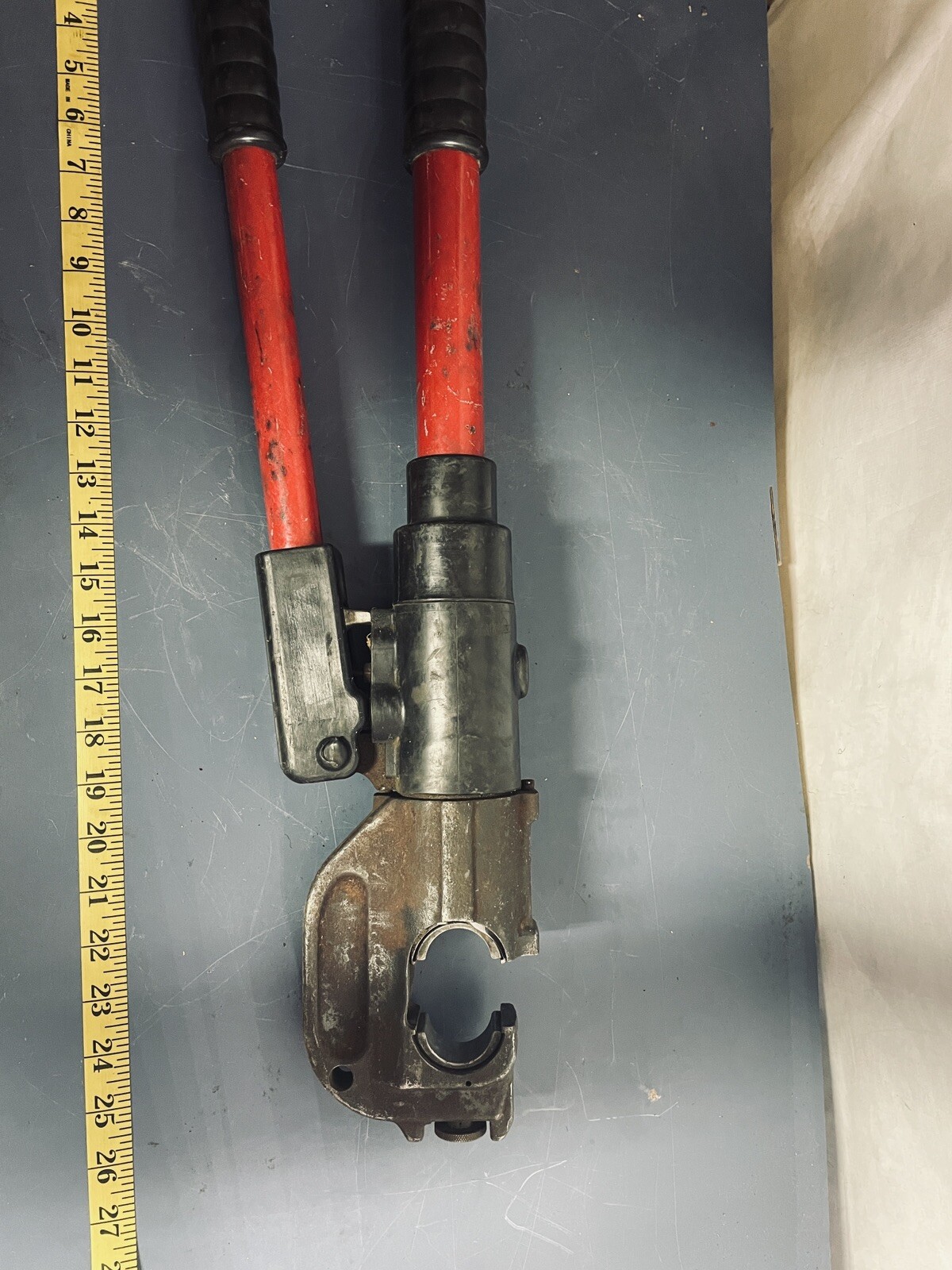 Heavy Duty 180 Degree Head Hydraulic Lineman Cable Crimpers Tested Working GA