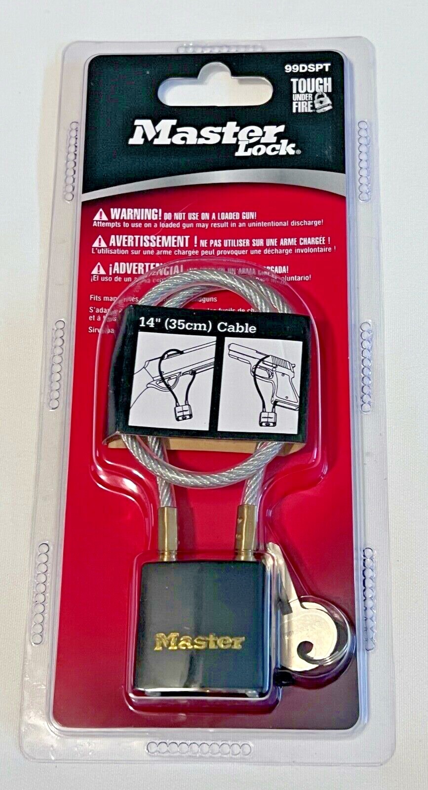 Master Lock 99DSPT 14" Cable lock for gun