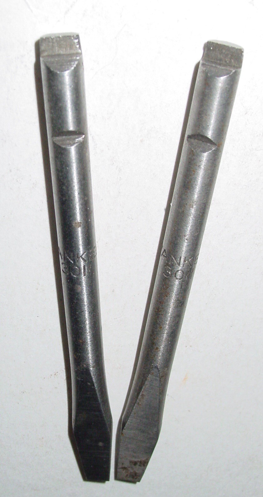 2 Vintage Stanley Yankee Flat Screwdriver Bit 3011 Push Ratchet Tool Part USA
