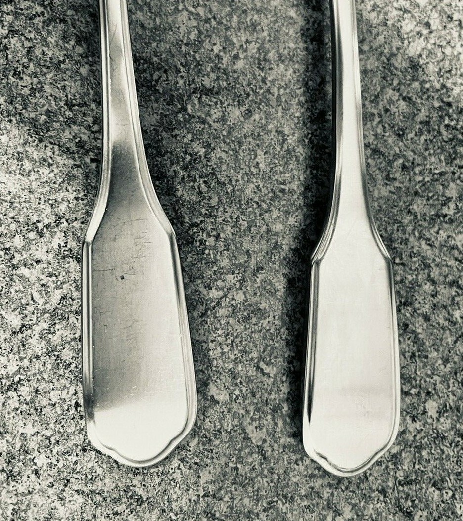 VALLEY FORGE By Oneida Community STAINLESS Pierced Cake Server & Pierced Spoon