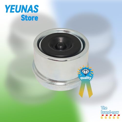 1.98" Trailer Axle Dust Cover Cap Cup Kit Set with Extra 2 Rubber Plugs for