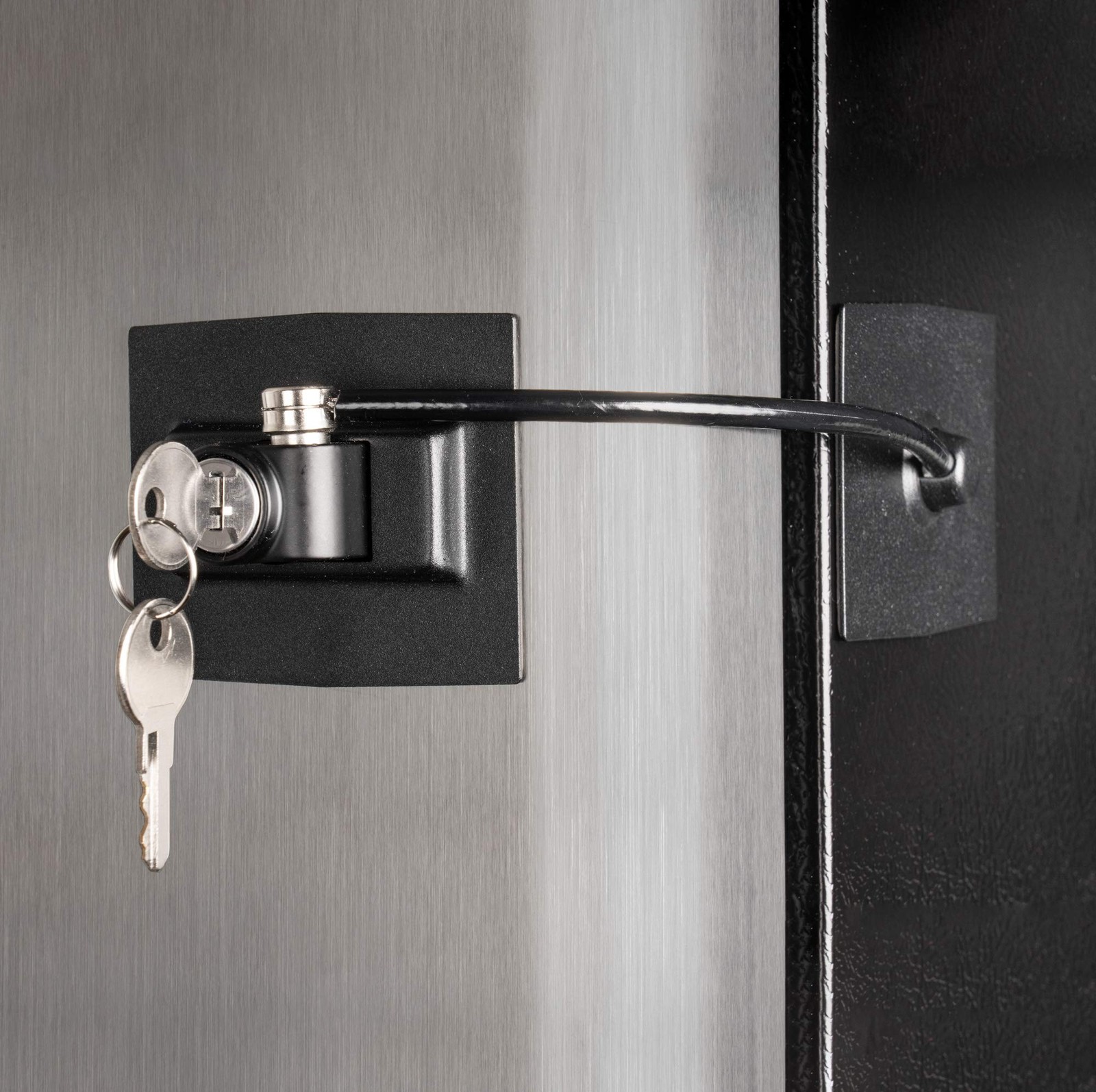 Premium Refrigerator Lock with Built-in Keyed Lock Black