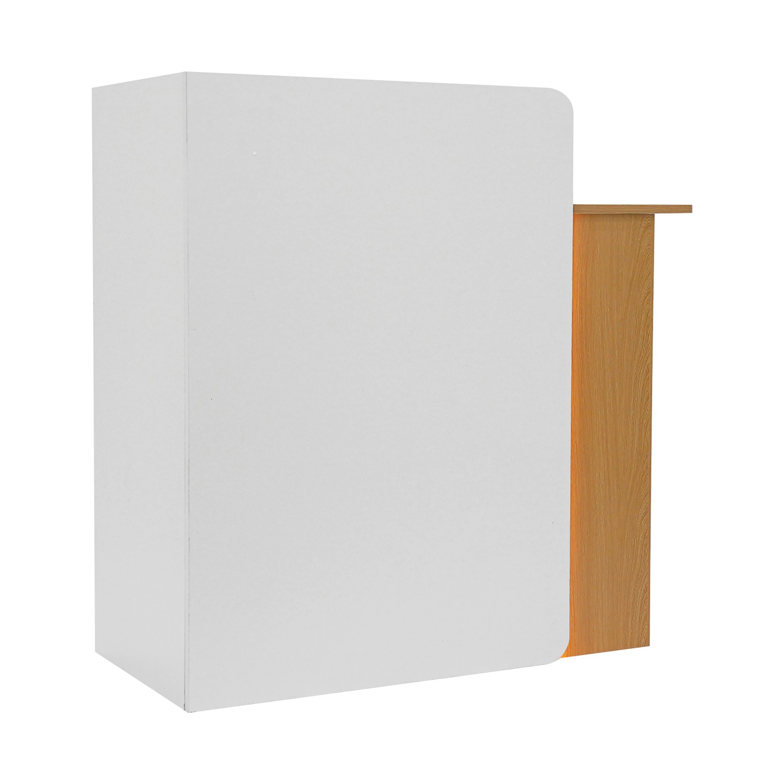 Reception Desk w/Dual LED Light Strips 2 Lockable Drawer Retail Checkout Counter