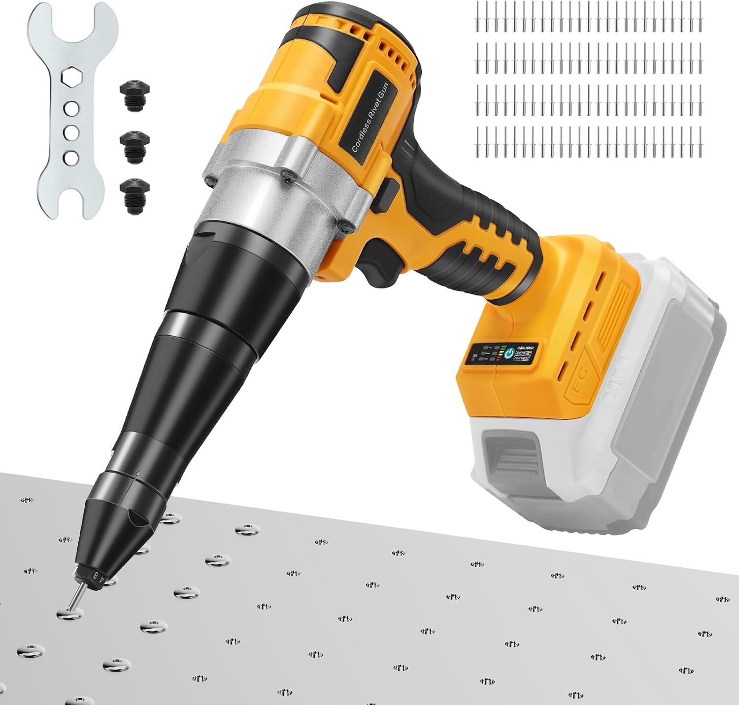 Remachadora inalámbrica para batería DeWalt de 20 V, eléctrica sin escobillas