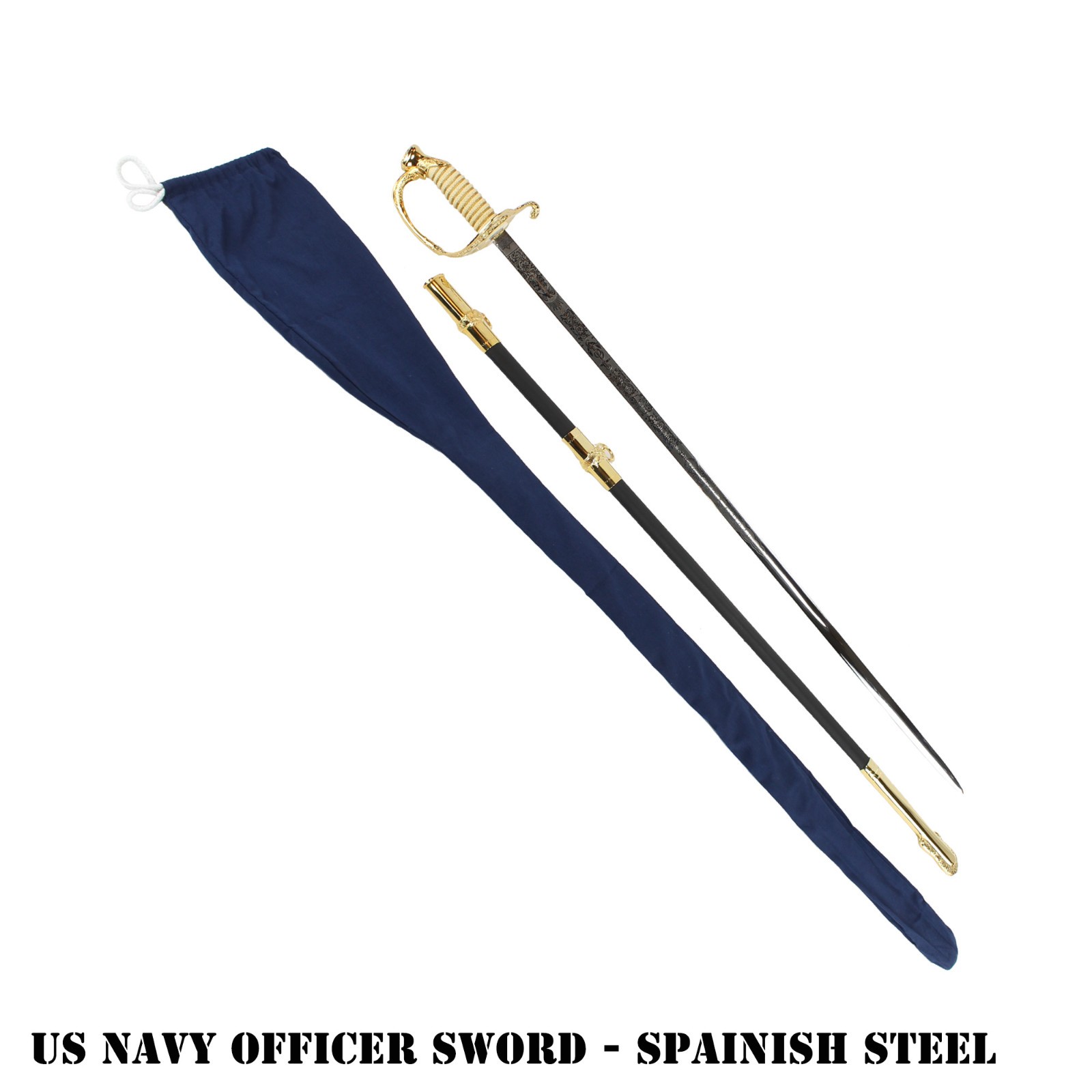 Genuine US Navy Officer Ceremonial Sword ~ 29" Blade ~ Vanguard ~ USA ~ NEW