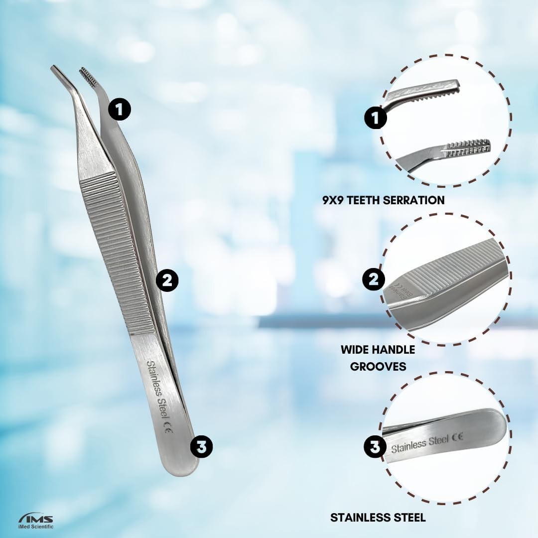 Adson Forceps 1×2 Tissue Forceps, Adson Brown & Adson Dressing Forceps-CRV