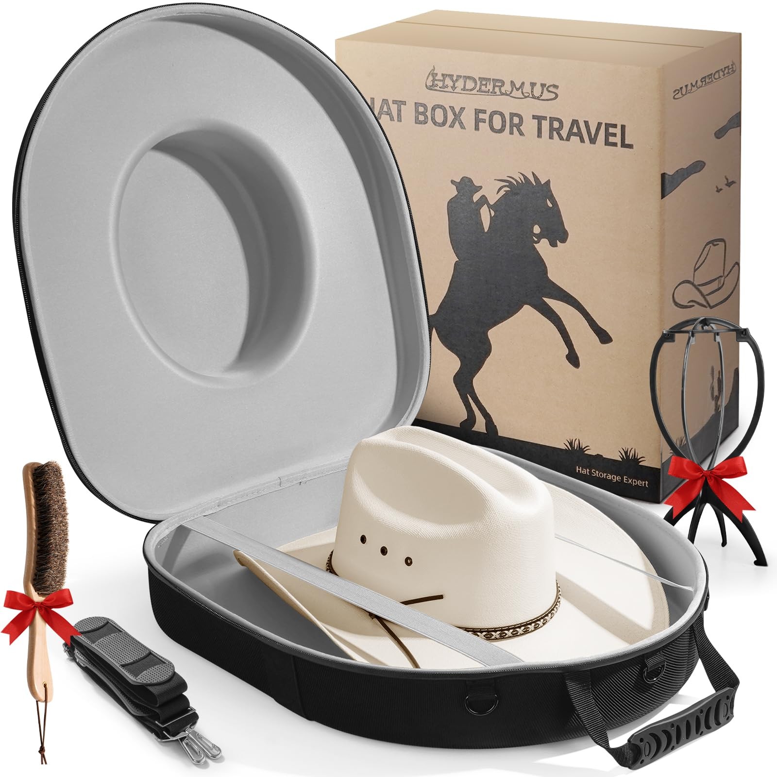 Hydermus Hat Can For Cowboy Travel Extra Large Waterproof Hard Case Storage For