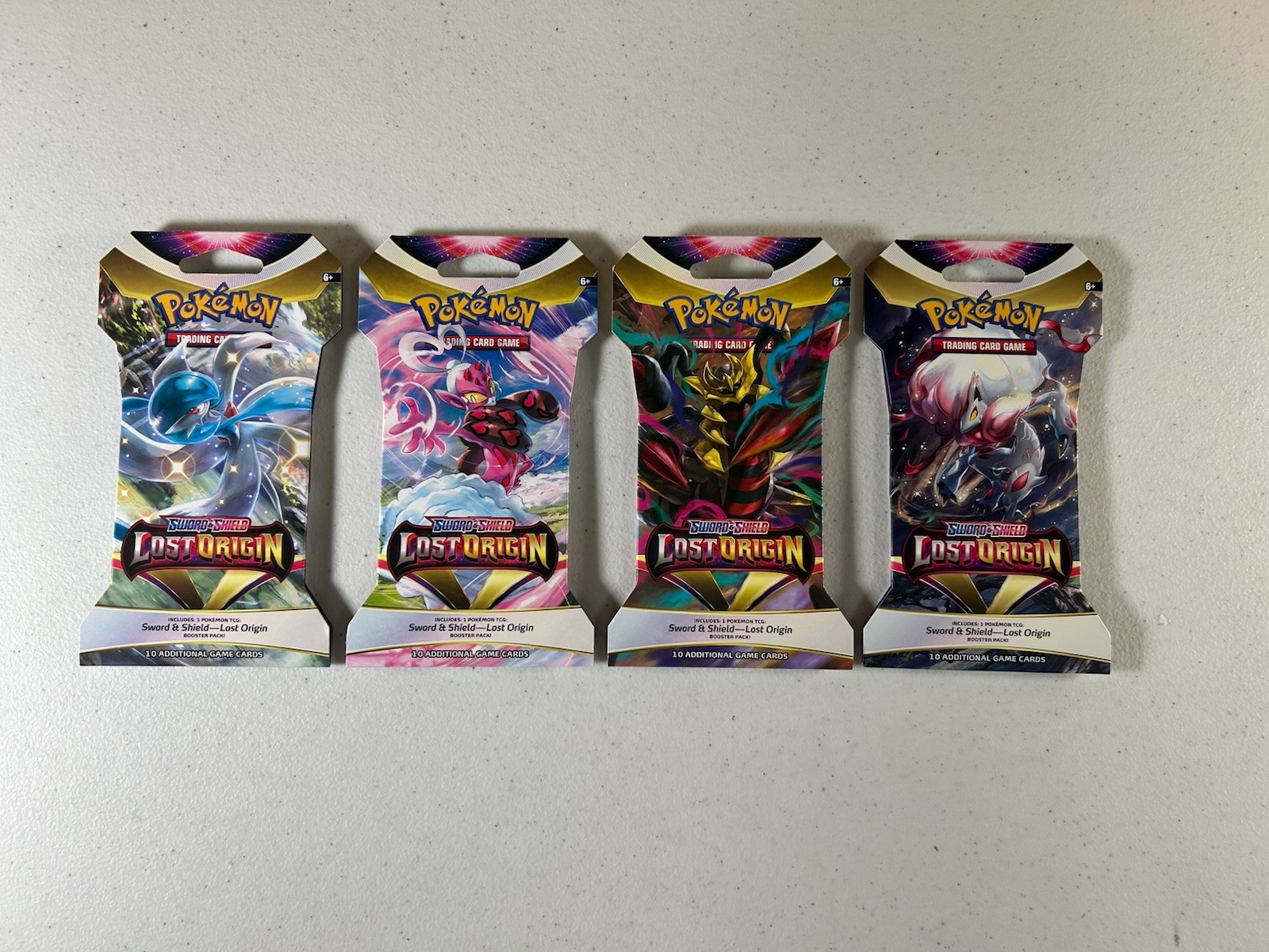 Pokemon TCG: Lost Origin Sleeved Booster Pack Art Set X4 New Factory Sealed