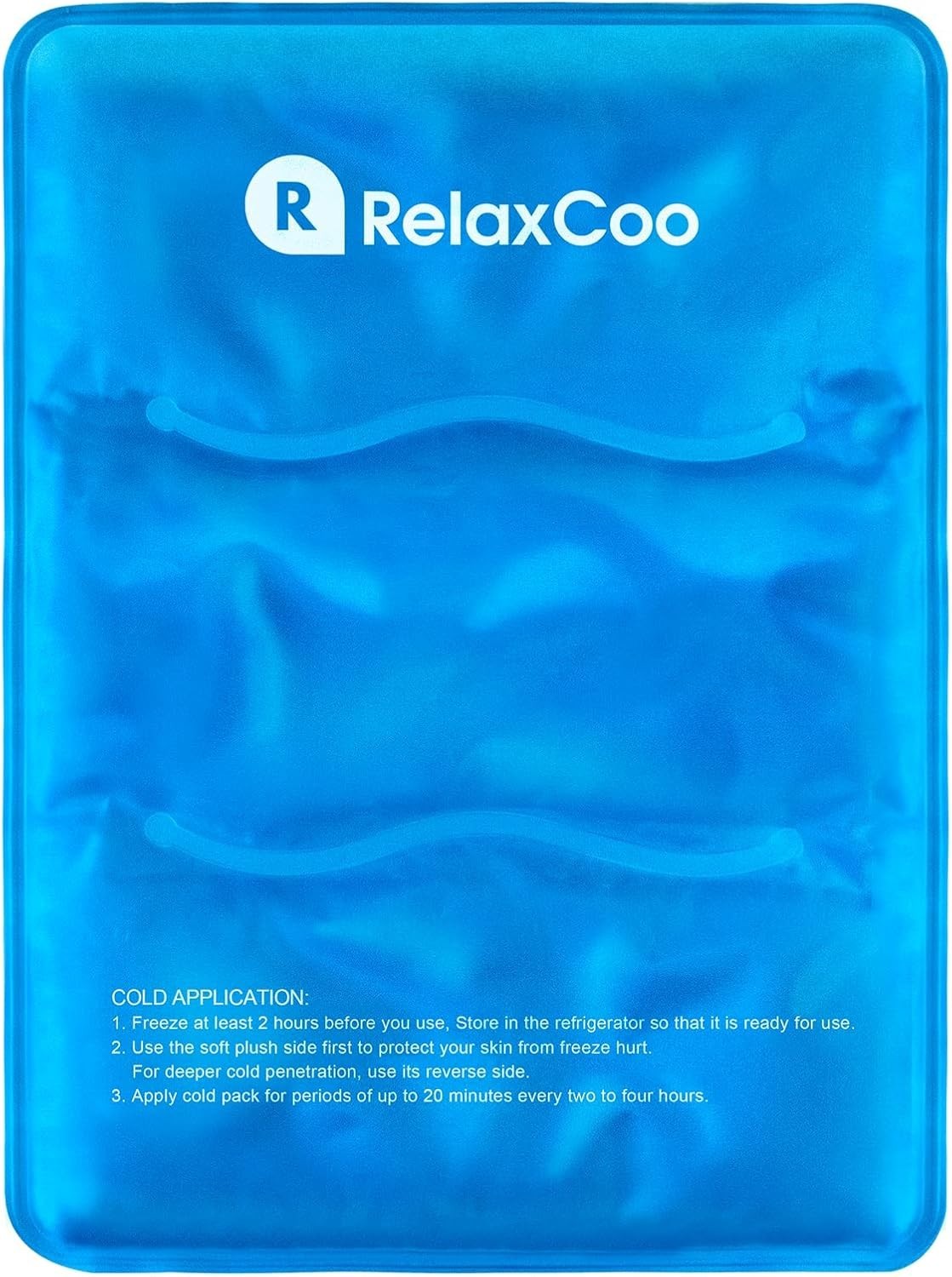 Compresas de gel frío y caliente para aliviar el dolor 11x14.5 reutilizables azu