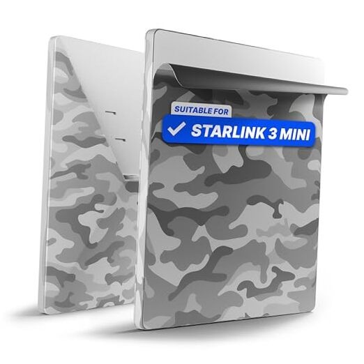 Protective Sticker for Starlink Mini Accessories - Weatherproof Camo Grey