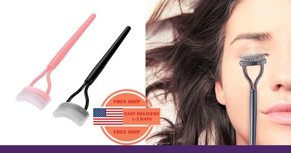 2 uds peine de pestañas 17IF maquillaje máscara separador Metal dientes pestañas