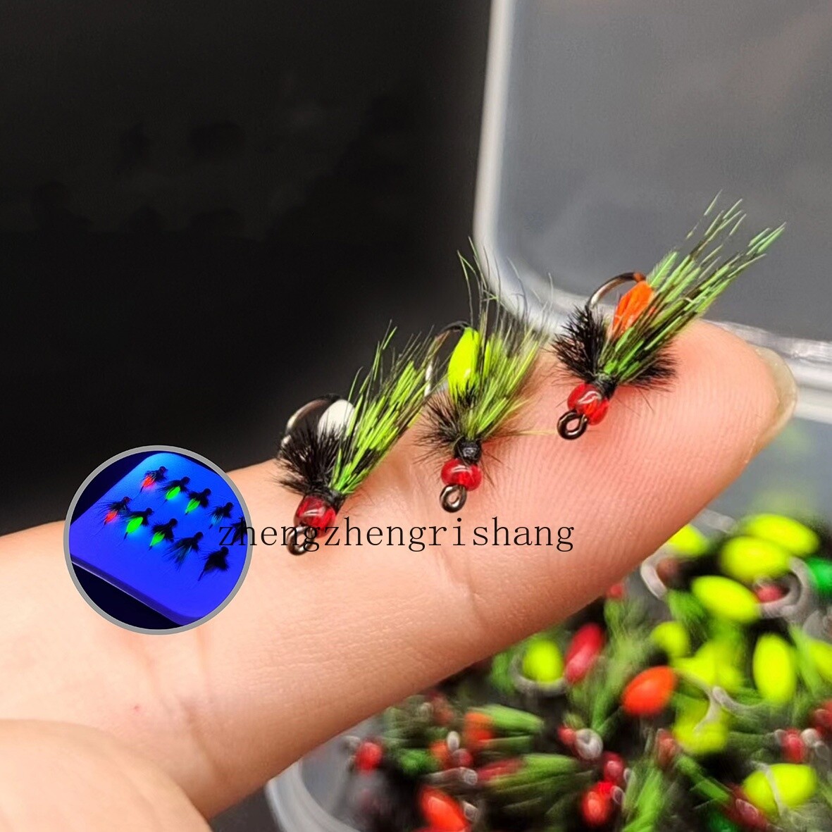 10pc Fly Fishing Lure Bass Poppers Flies Topwater Trout Panfish Bass Bead 14-18#