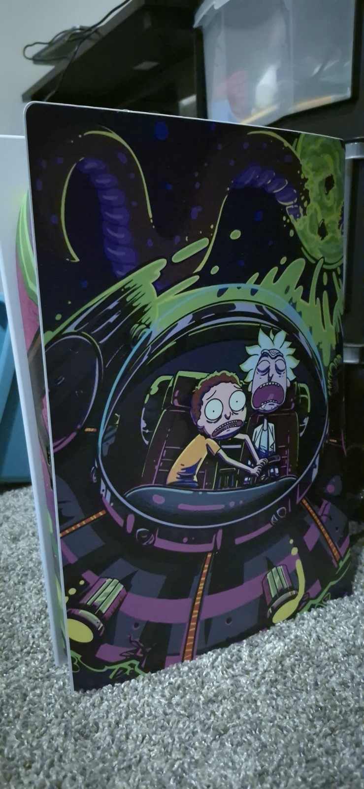 PS5 Console Vinyl Decal Skin Rick and Morty Design Multicolor Anti-Scratch