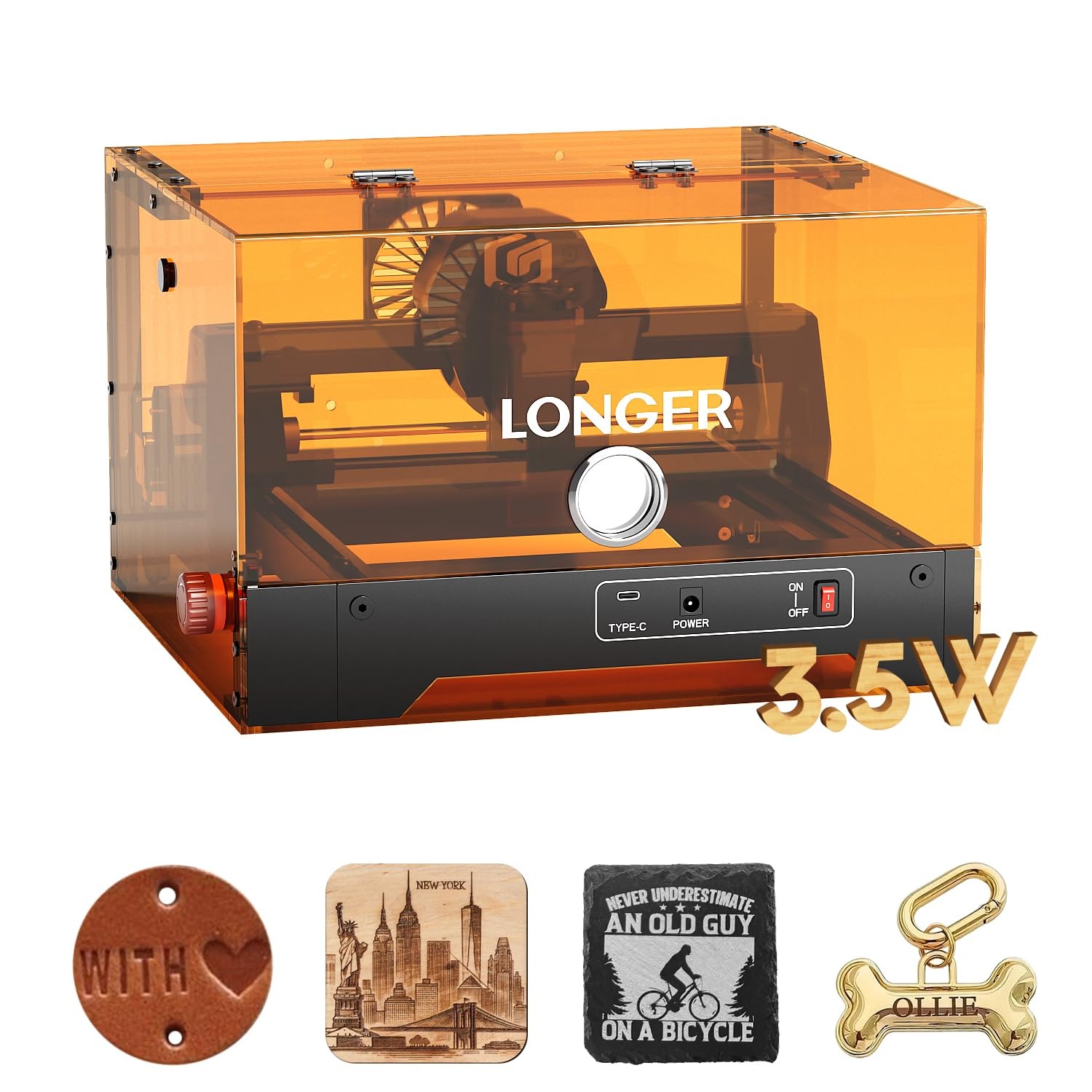 LONGER Ray5 miniS Laser Engraver 3500mW, High Precision Laser Engraving Machi...