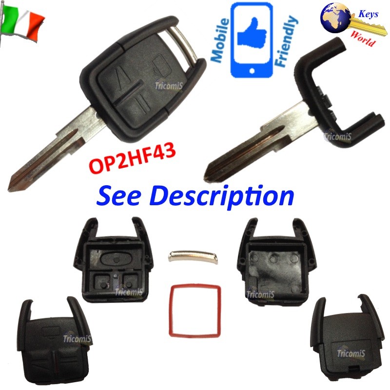 Shell Case Cover Key Blank OP2HF43 3 Buttons for OPEL Meriva Omega Vectra Signum