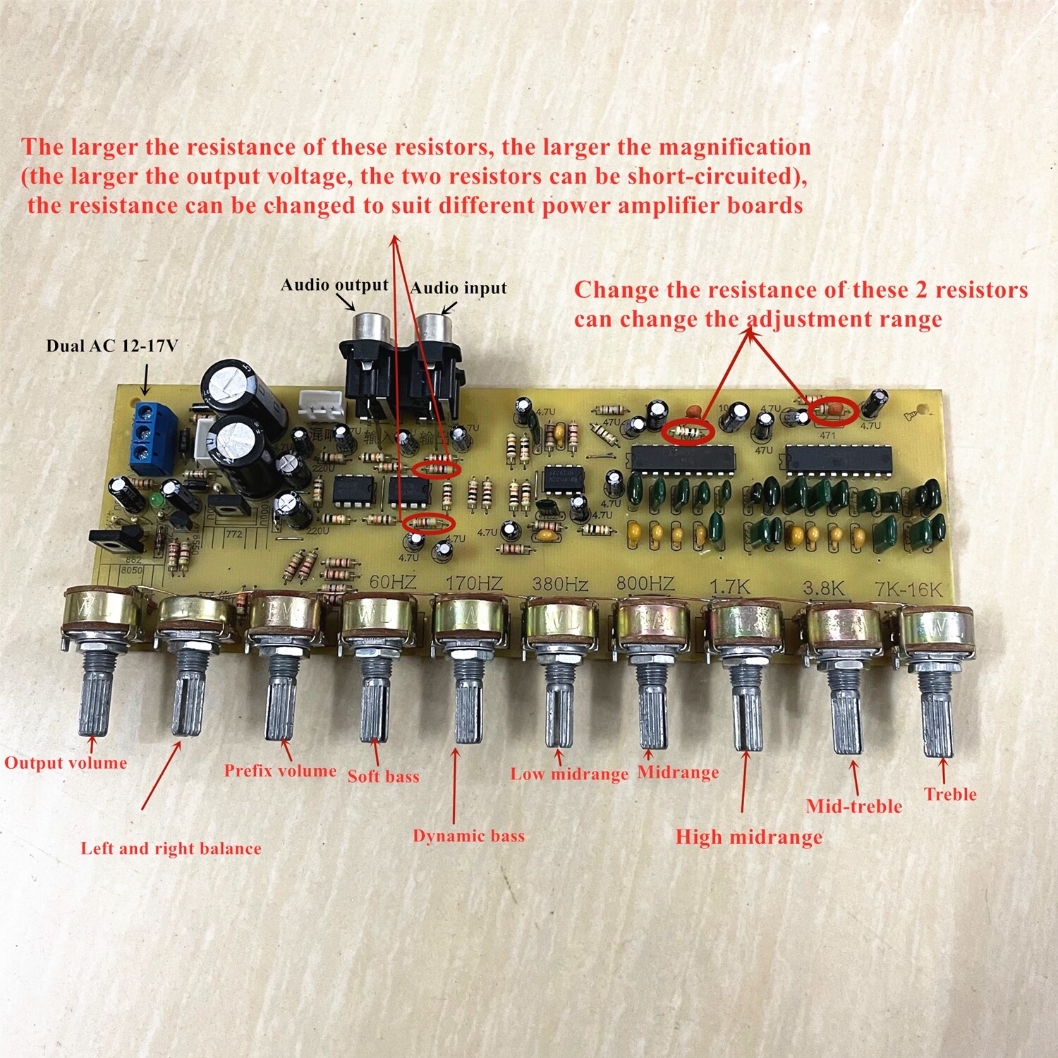 Hifi Tuning Board EQ Equalization Board Power Amplifier Preamplifier Board