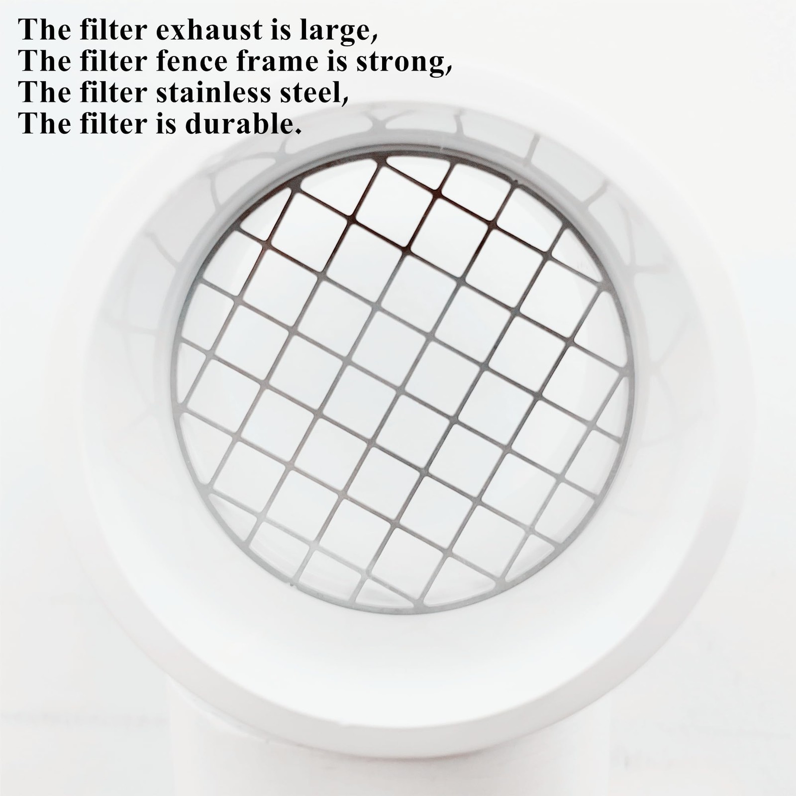 3" PVC Vent Cap with Stainless Fits Standard Pipe, 0 Degrees