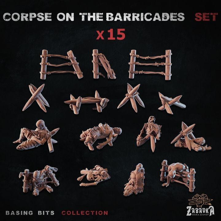 Trench Crusade Grim Dark Basing Bits Sets-skulls, skeletons, bodies and victims