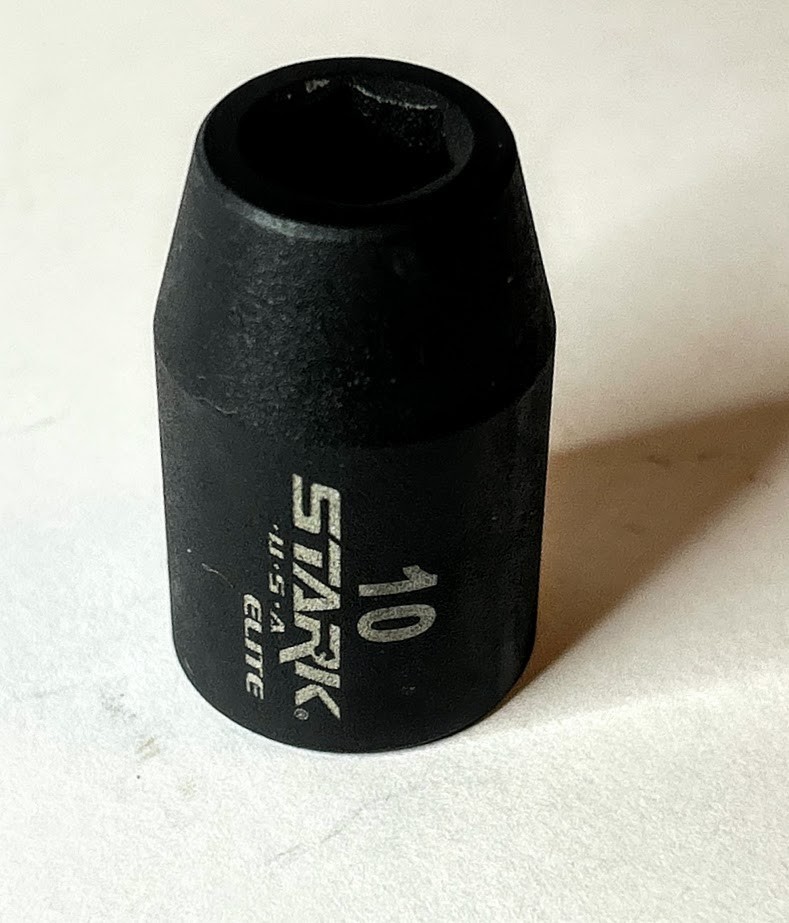 STARK  10 mm x 1/2"  Impact Socket - 6 Point -  Free USA Shipping