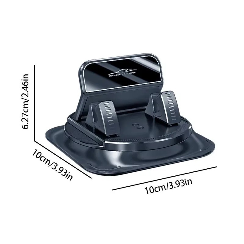 Car Phone Holder 360 Degree Rotation, Navigation Dashboard Mount Black