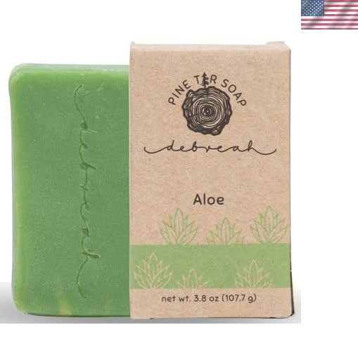 Moisturizing Aloe & Pine Tar Bar Soap - Handmade, , Perfect for Daily Use