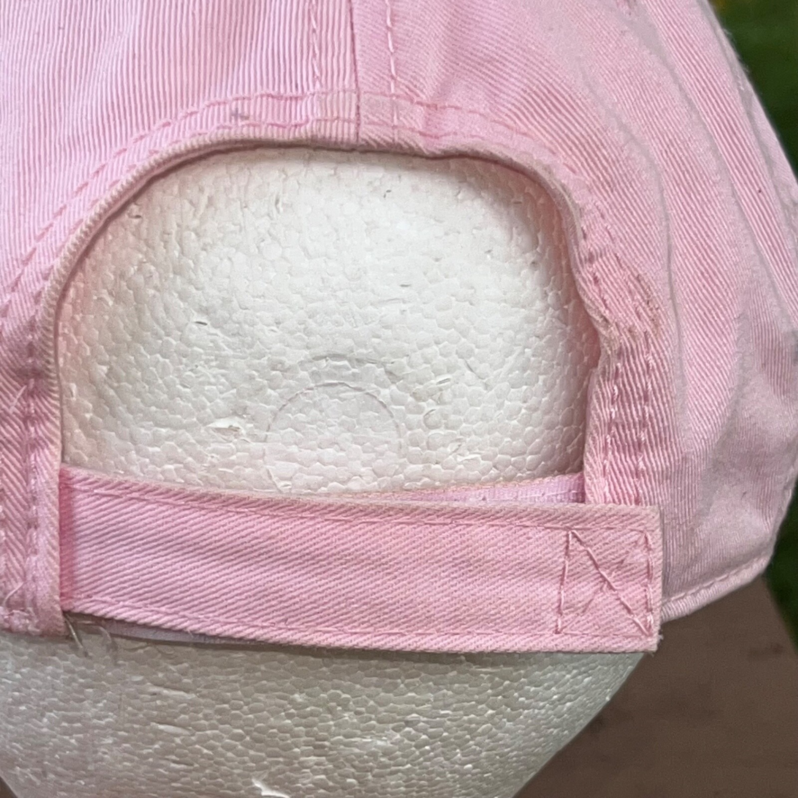 Whiteface Mountain Pink and Brown cotton Hat Cap Hook Loop VGC