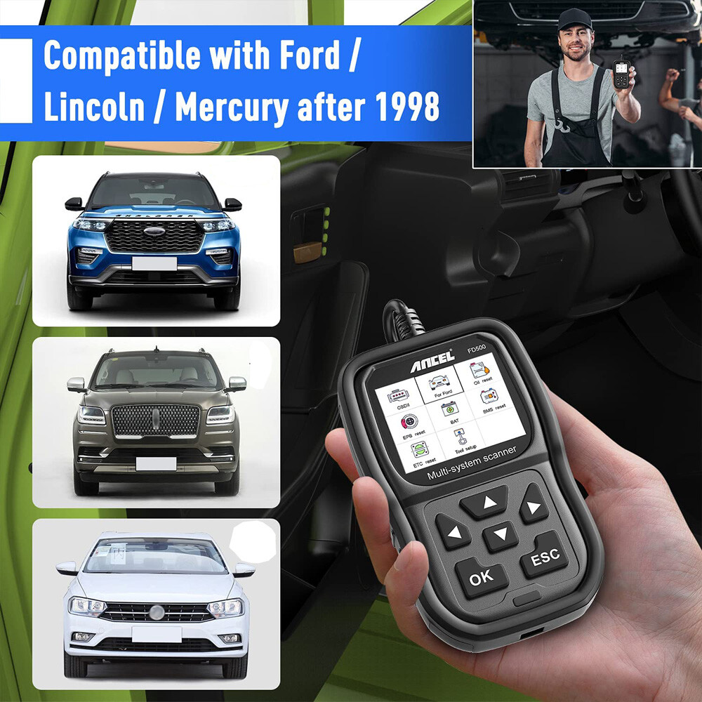 ANCEL FD500 for Ford Car All System OBD2 Scanner Diagnostic Tool EPB & Oil Reset