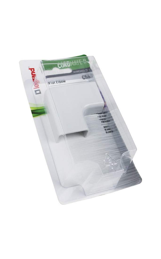 Wiremold C56 Wireway Elbow, Flat, Plastic, White
