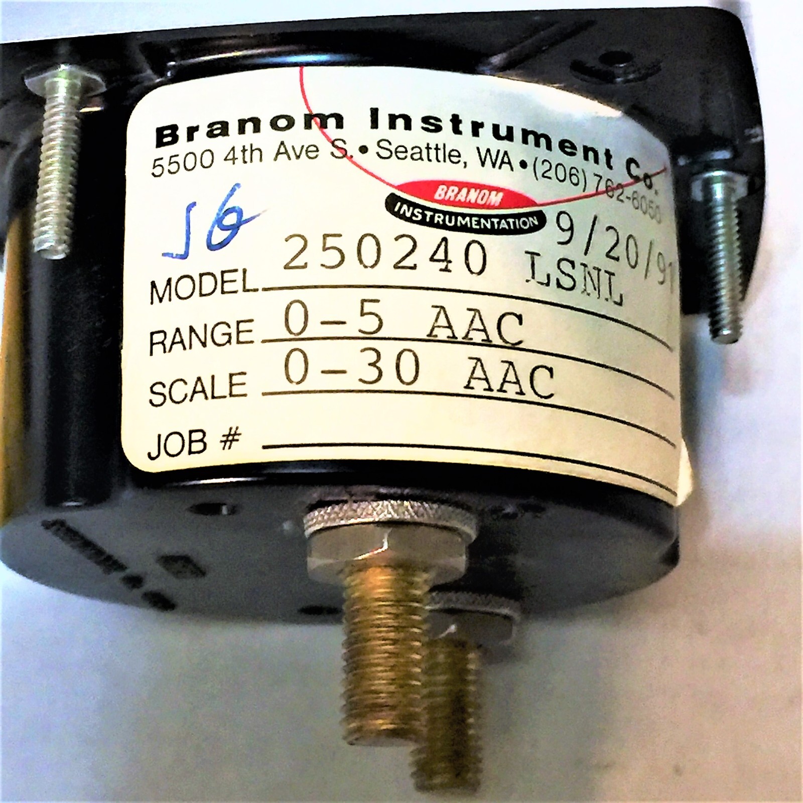 YOKOGAWA 250240 LSNL AMMETER 0-30A RANGE