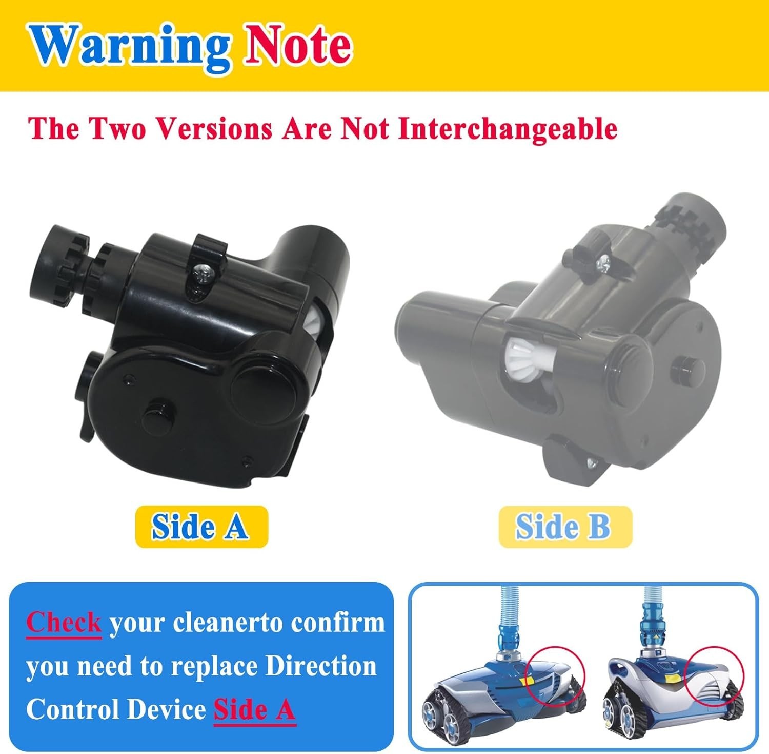 Pool Cleaner Part R0524700: Side A Direction Control Device