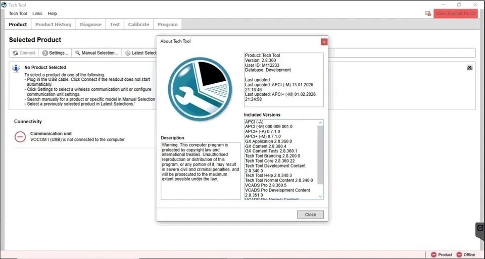 Volvo Diagnostic PTT Tech Tool 3.8.360 + DEVTOOL