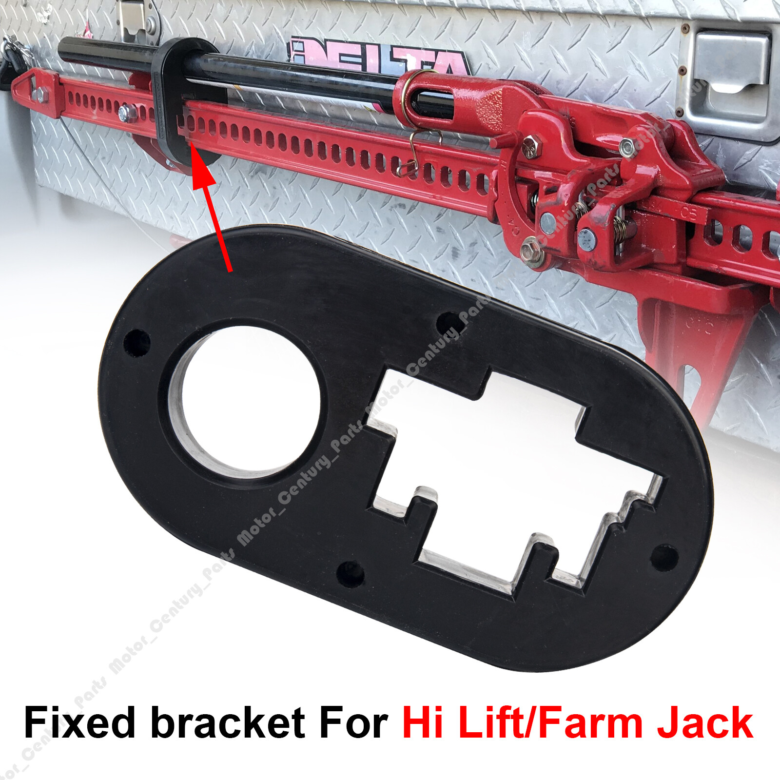 Black Handle Keeper Compatible with Hi-Lift Jack Accessories Handle Isolator
