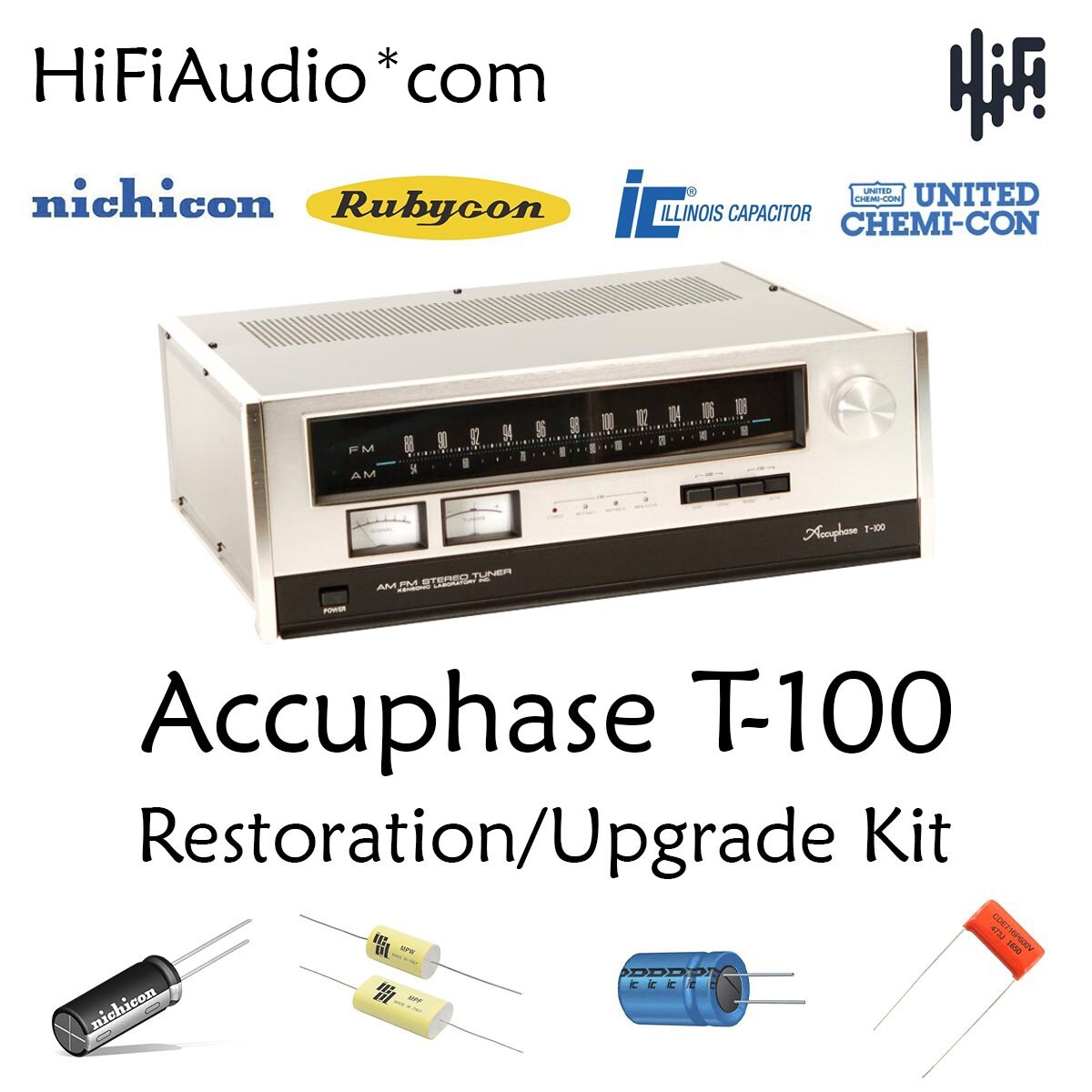 Accuphase T100 Tuner Restoration Kit repair upgrade capacitor recap