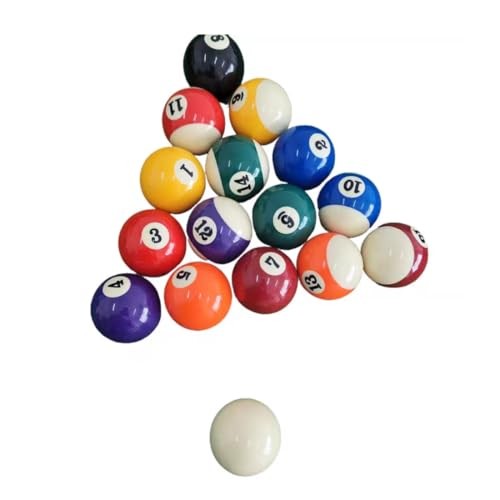 Replacement Billiards Ball, 2-1/4" Regulation Size, Object Balls with Cue 8