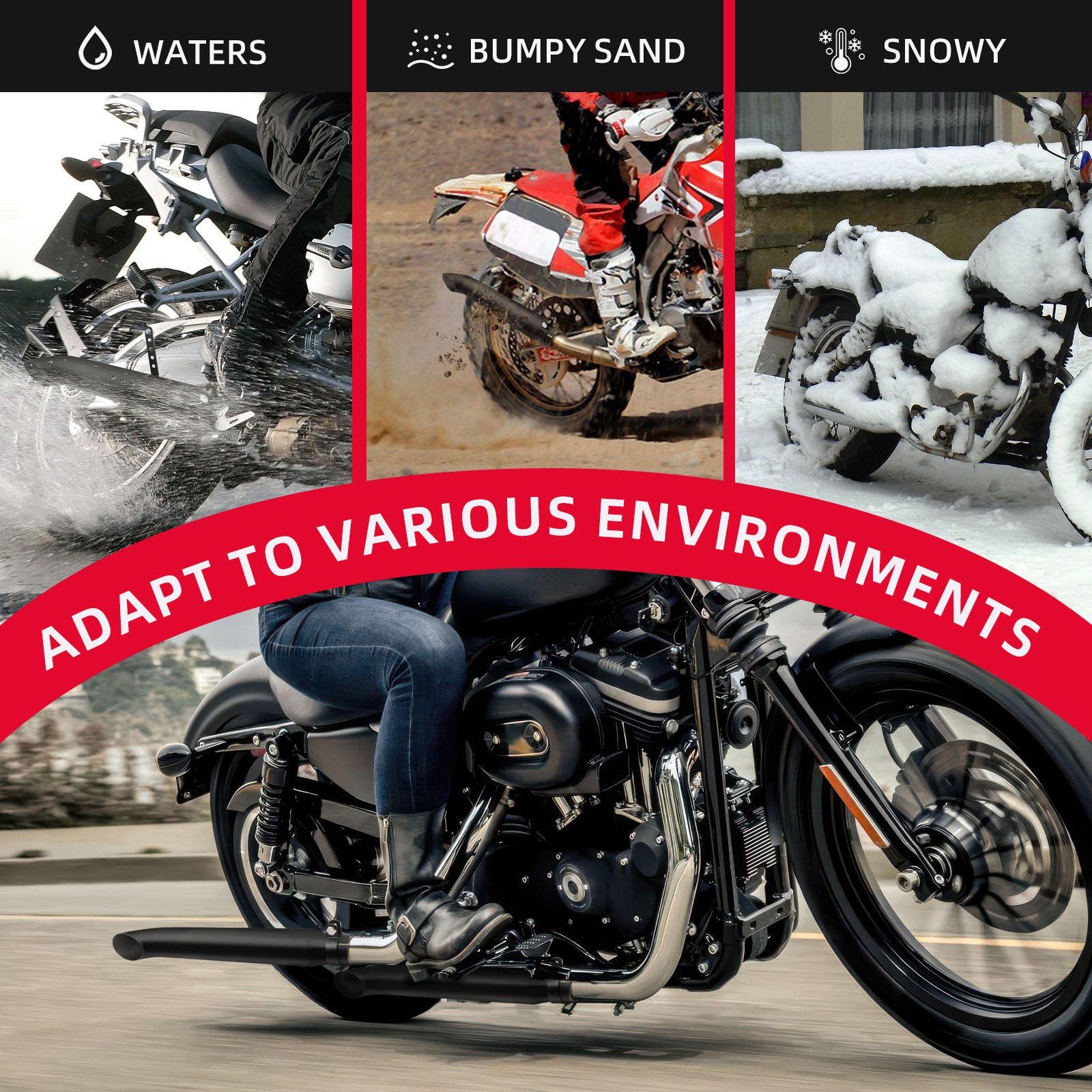 1x 20" Exhaust Muffler Pipe Slip-On For Kawasaki Vulcan S VN 650 900 800 Bobber
