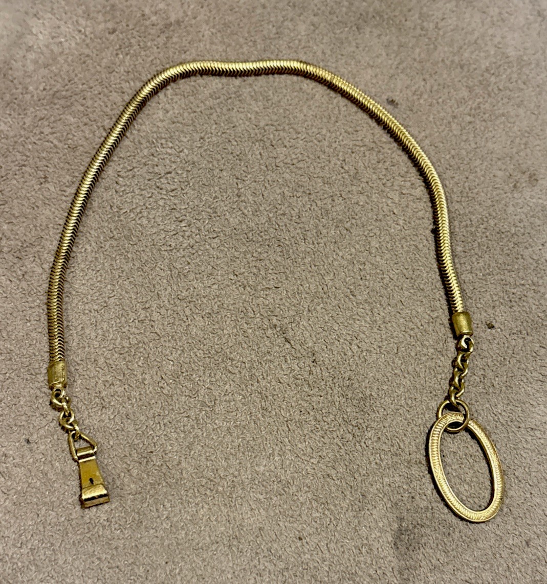 Vintage Snake Chain Brass Camera Strap * 12”