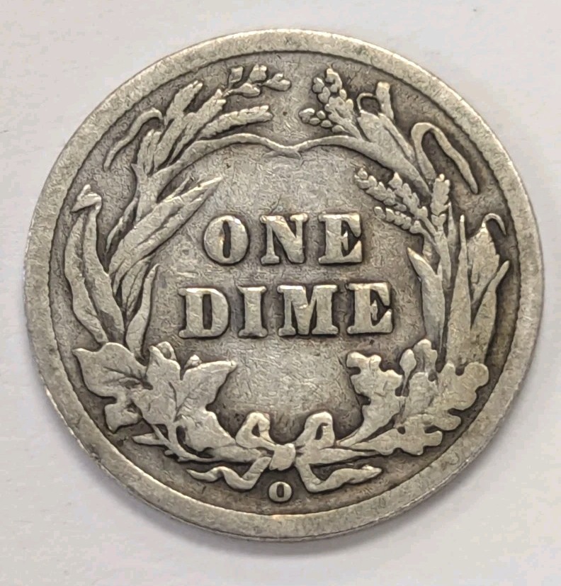 1905-O- "Micro O" Barber Dime - T246