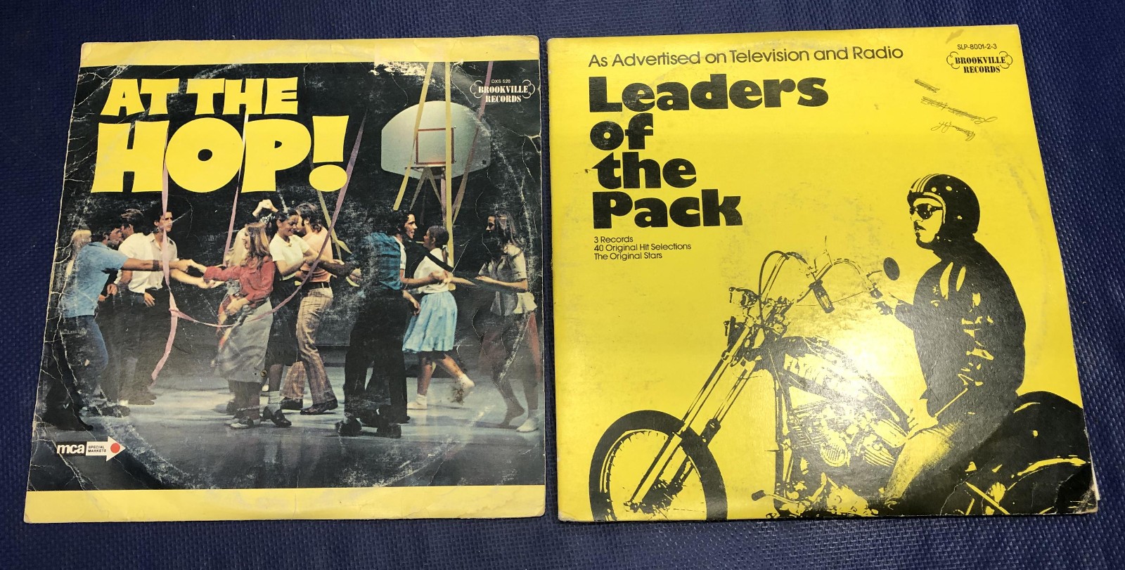 At The Hop & Leaders of the Pack Vinyl LP Records Vintage mca brookville
